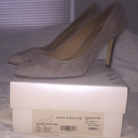 ann taylor suede pumps